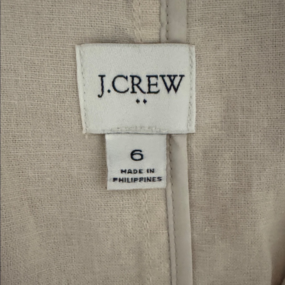 J. Crew Cream Linen Blazer - Picture 2 of 2